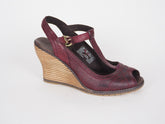 Womens Timberland Maeslin T-Strap 18624 Burgundy Leather Slingback Sandals UK 5